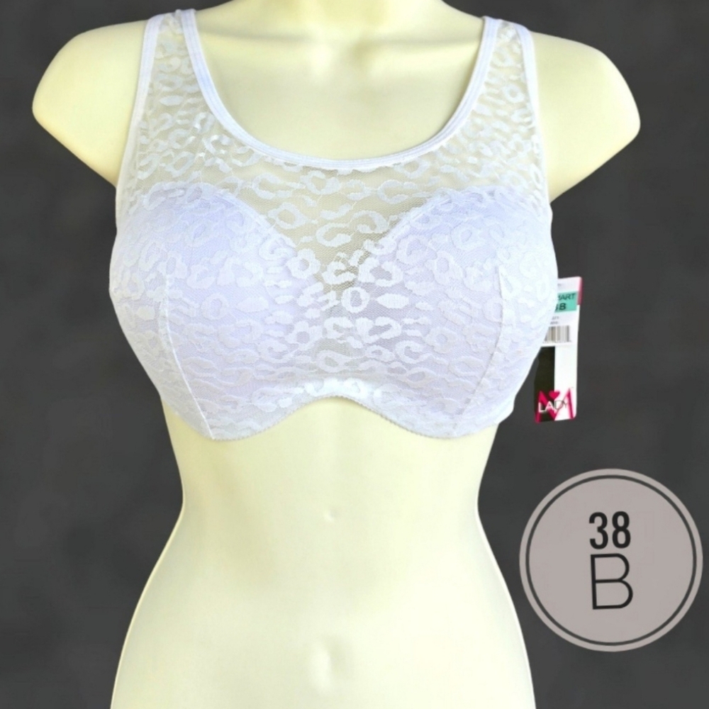 Women's Gelmart Lace Bra White - 38B - NEW -‎ NWT